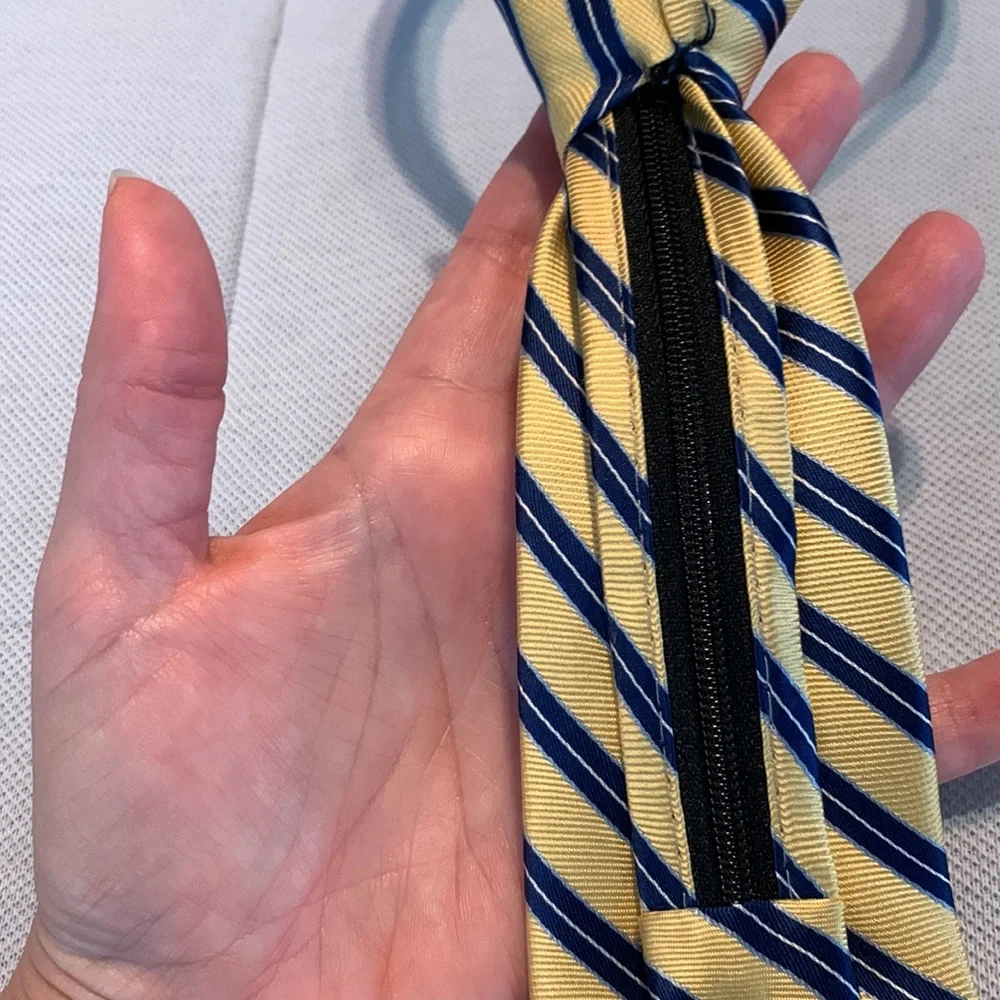 Gorgeous butter yellow and navy boys tie from Lord & Taylor